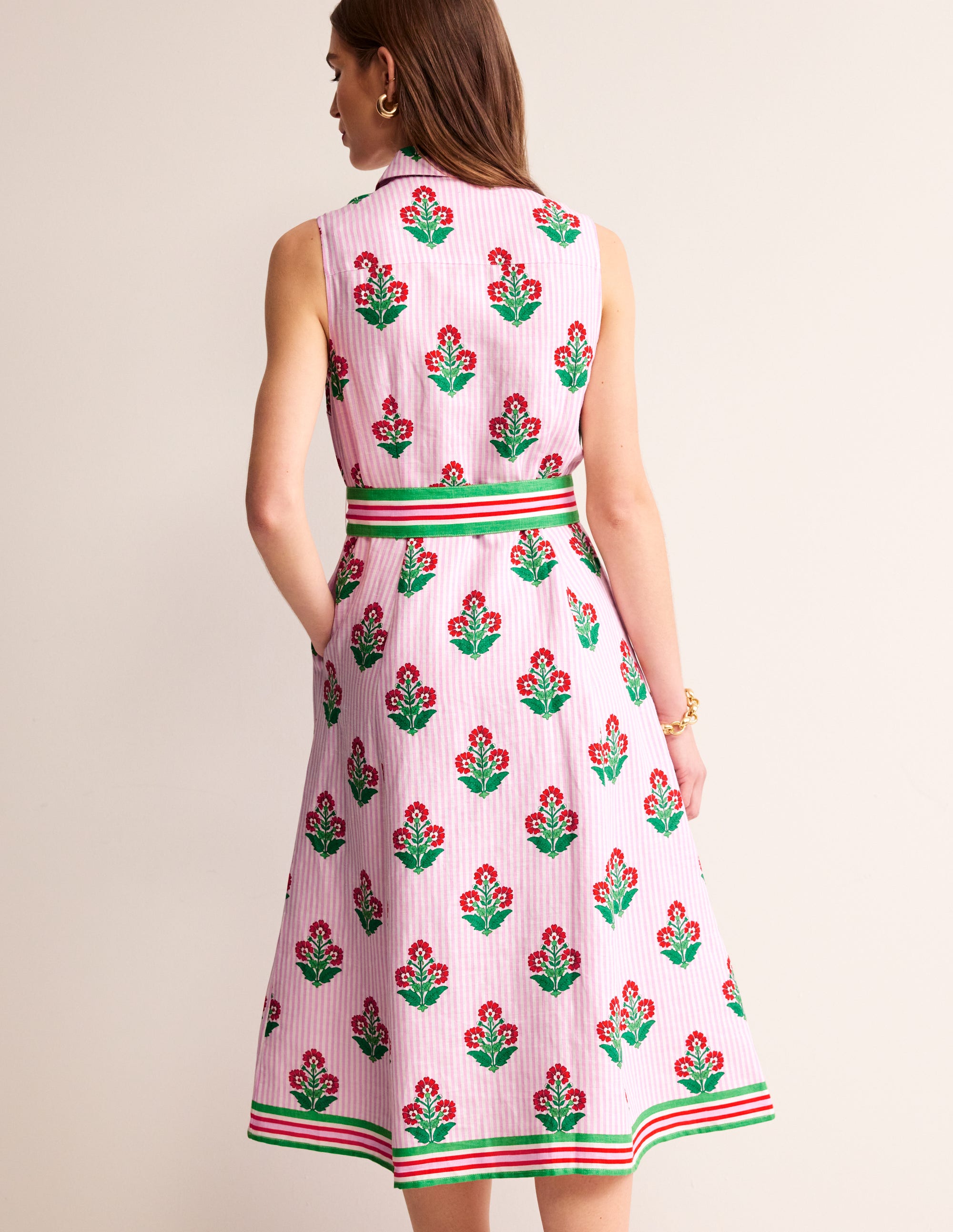 Kate Linen Midi Shirt Dress