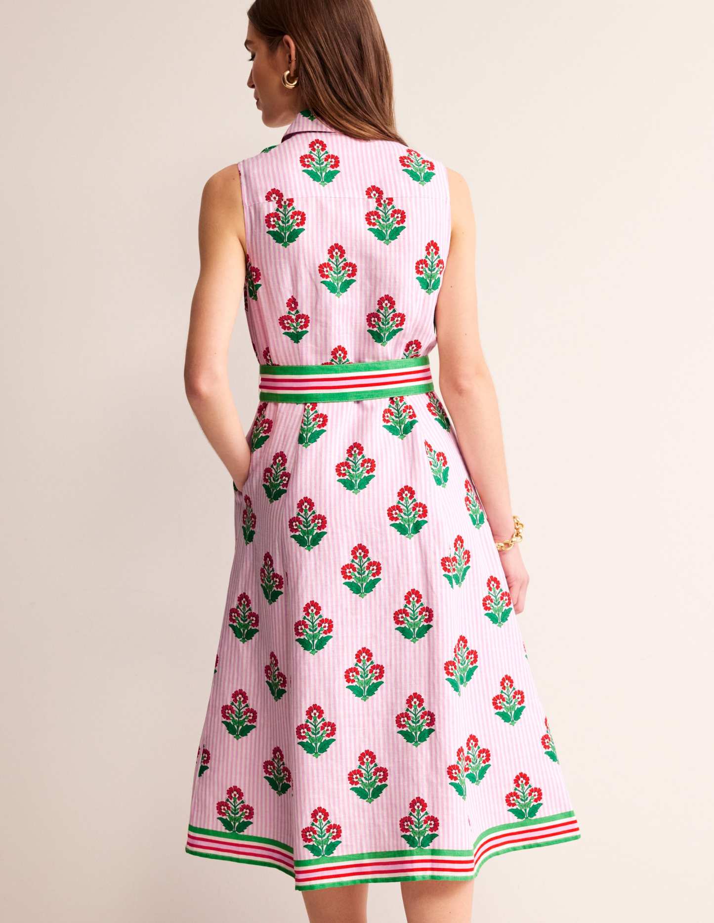 Kate Linen Midi Shirt Dress