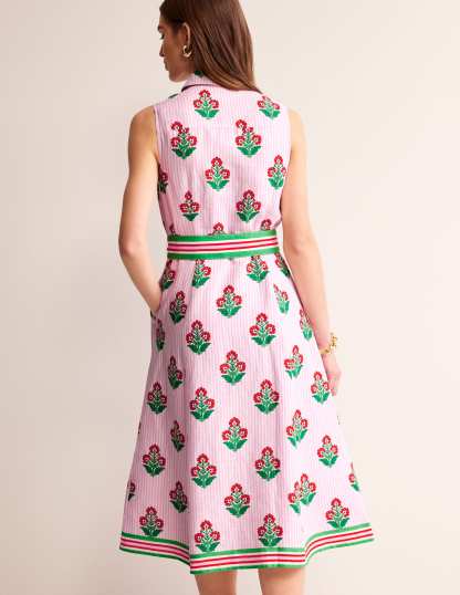 Kate Linen Midi Shirt Dress