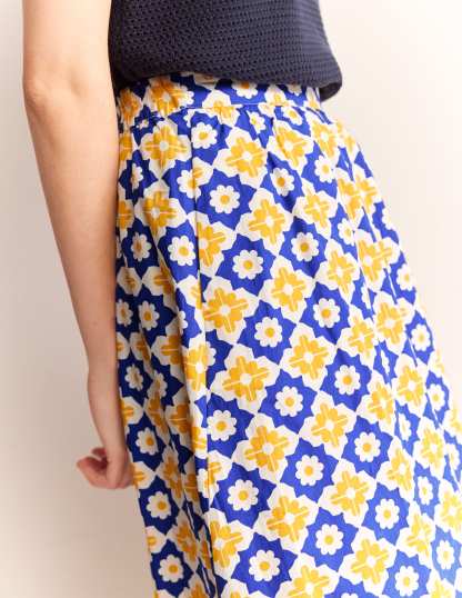 Hattie Poplin Midi Skirt