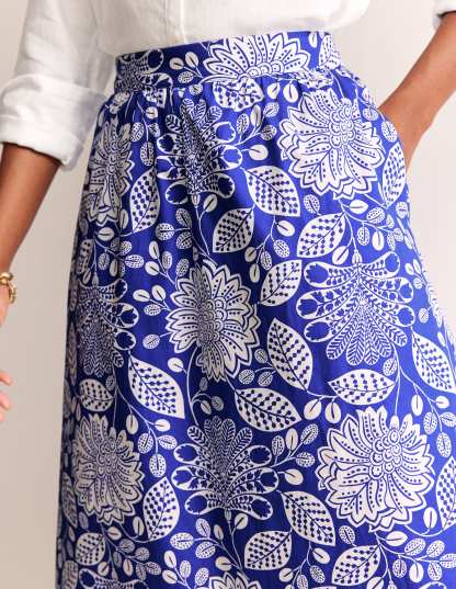 Hattie Poplin Midi Skirt