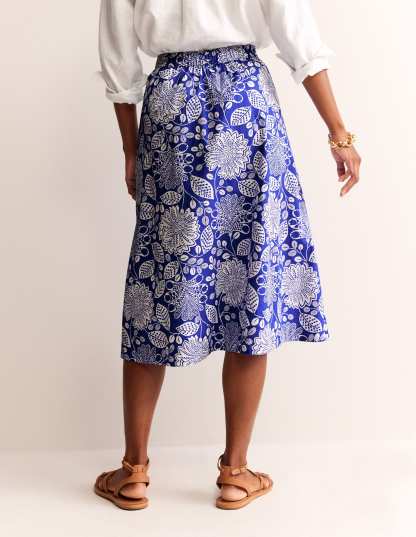 Hattie Poplin Midi Skirt