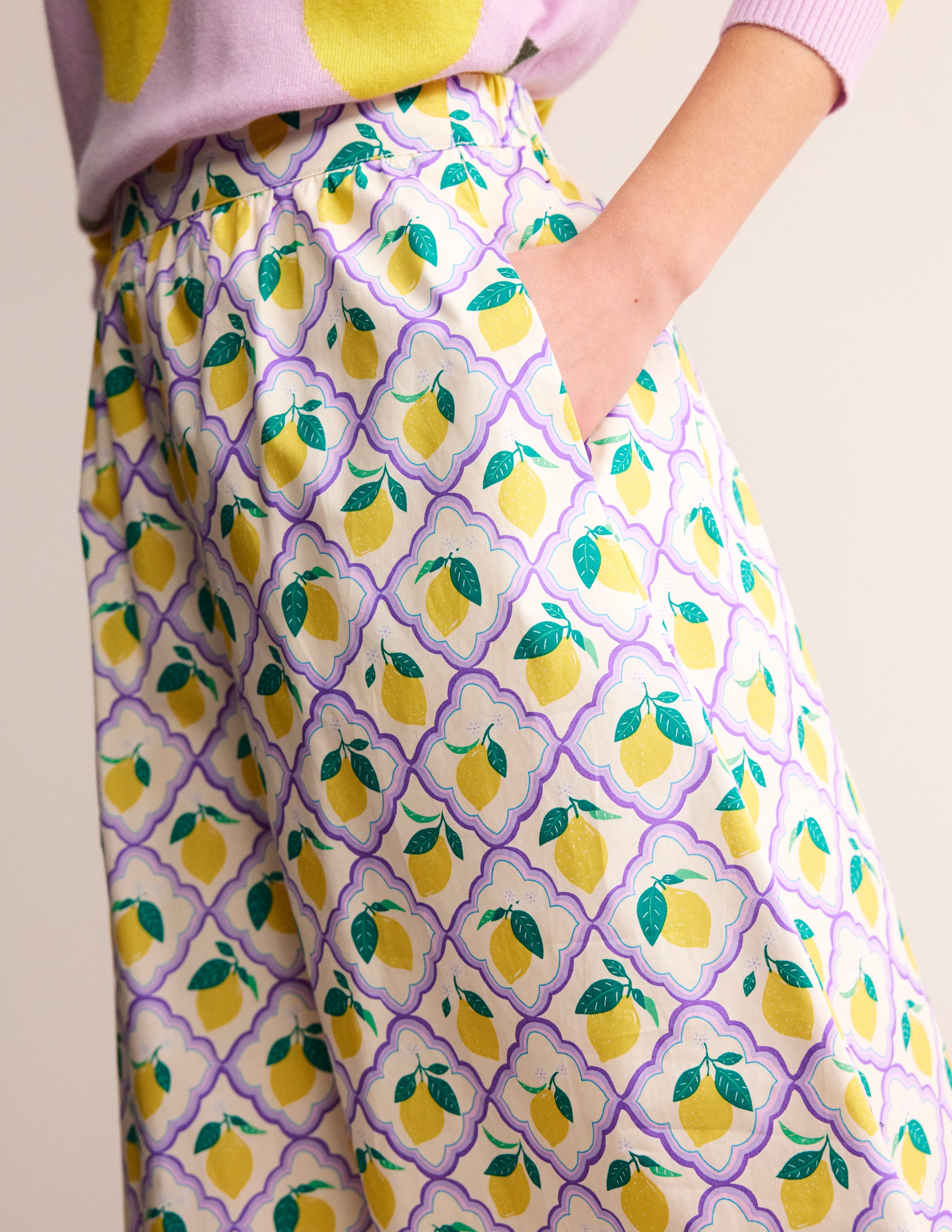 Hattie Poplin Midi Skirt