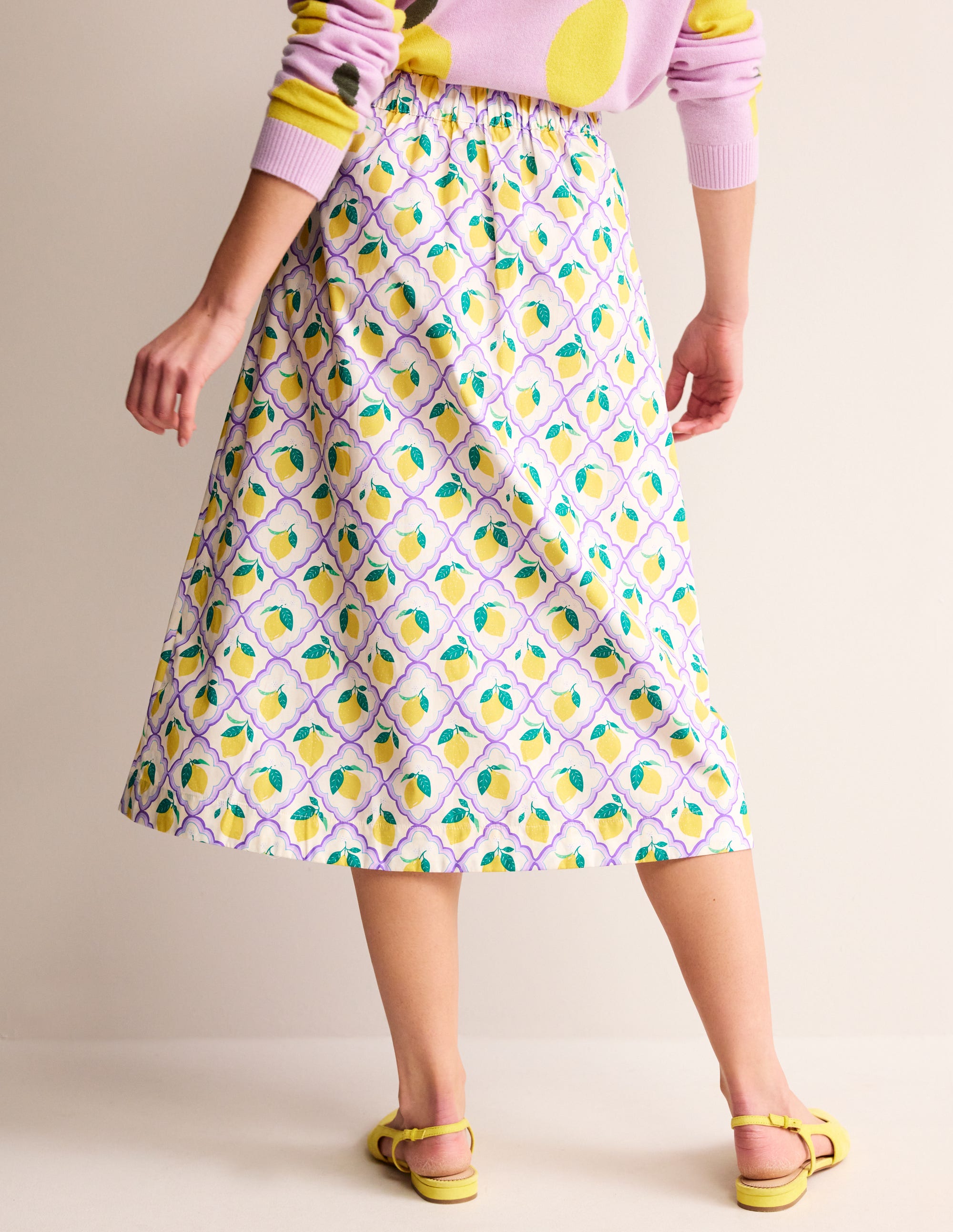 Hattie Poplin Midi Skirt