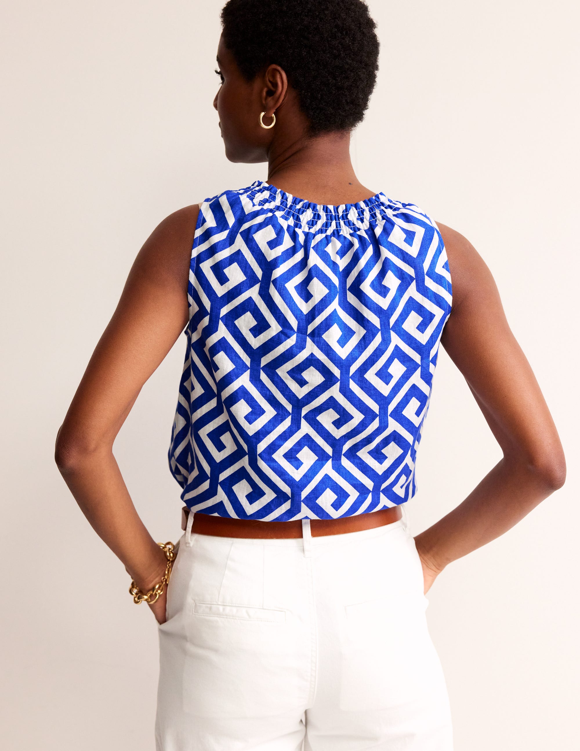 Georgia Linen Sleeveless Top