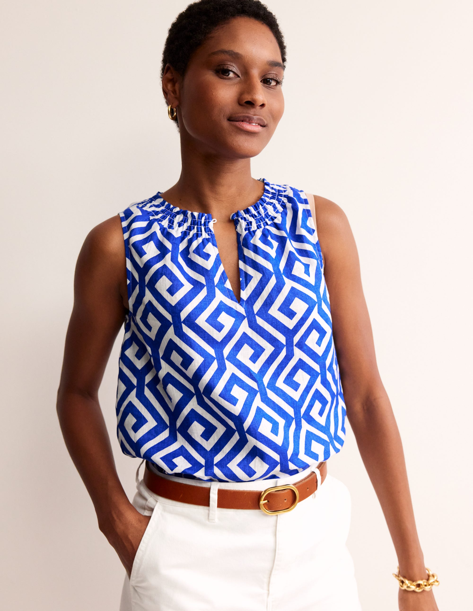 Georgia Linen Sleeveless Top