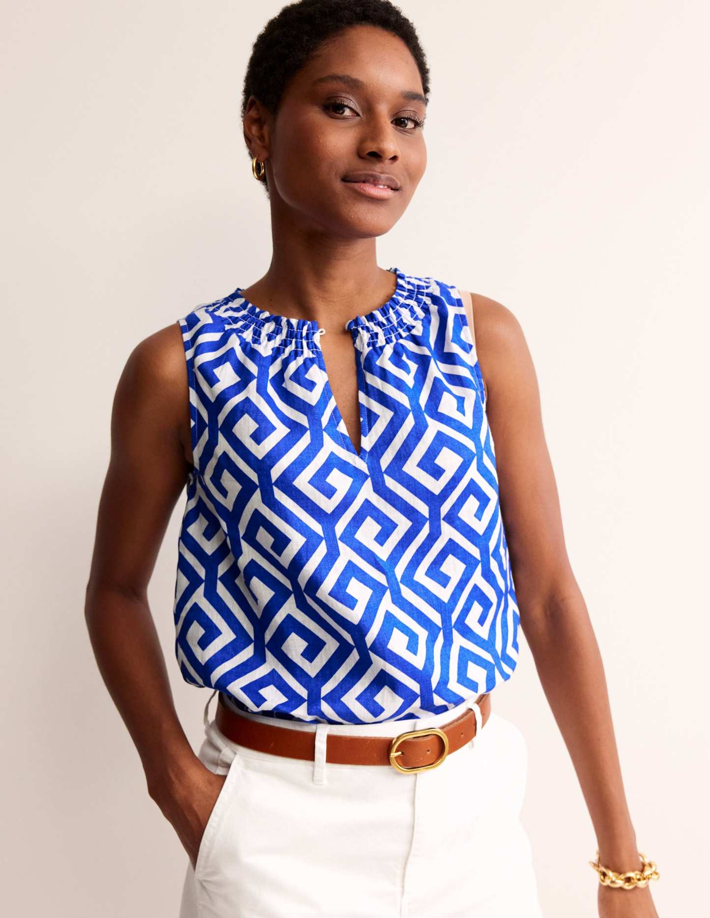 Georgia Linen Sleeveless Top