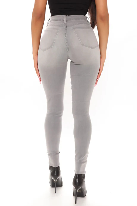 Thank Me Later Skinny Jeans - Grey
