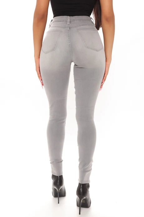 Thank Me Later Skinny Jeans - Grey