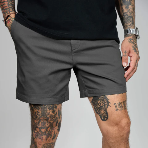 Men's Casual Stretch Twill Cotton Chino Shorts