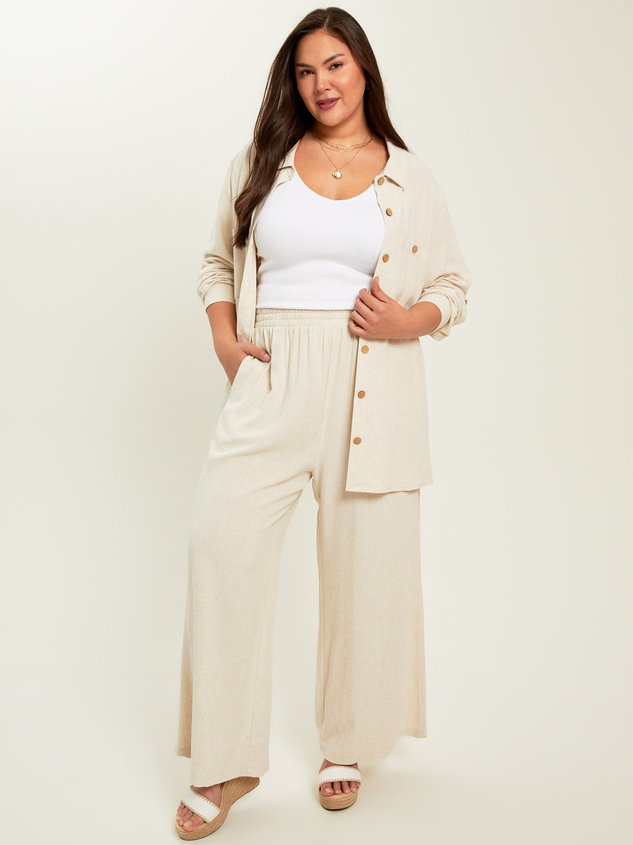 Saxon Linen Wide Leg Pants