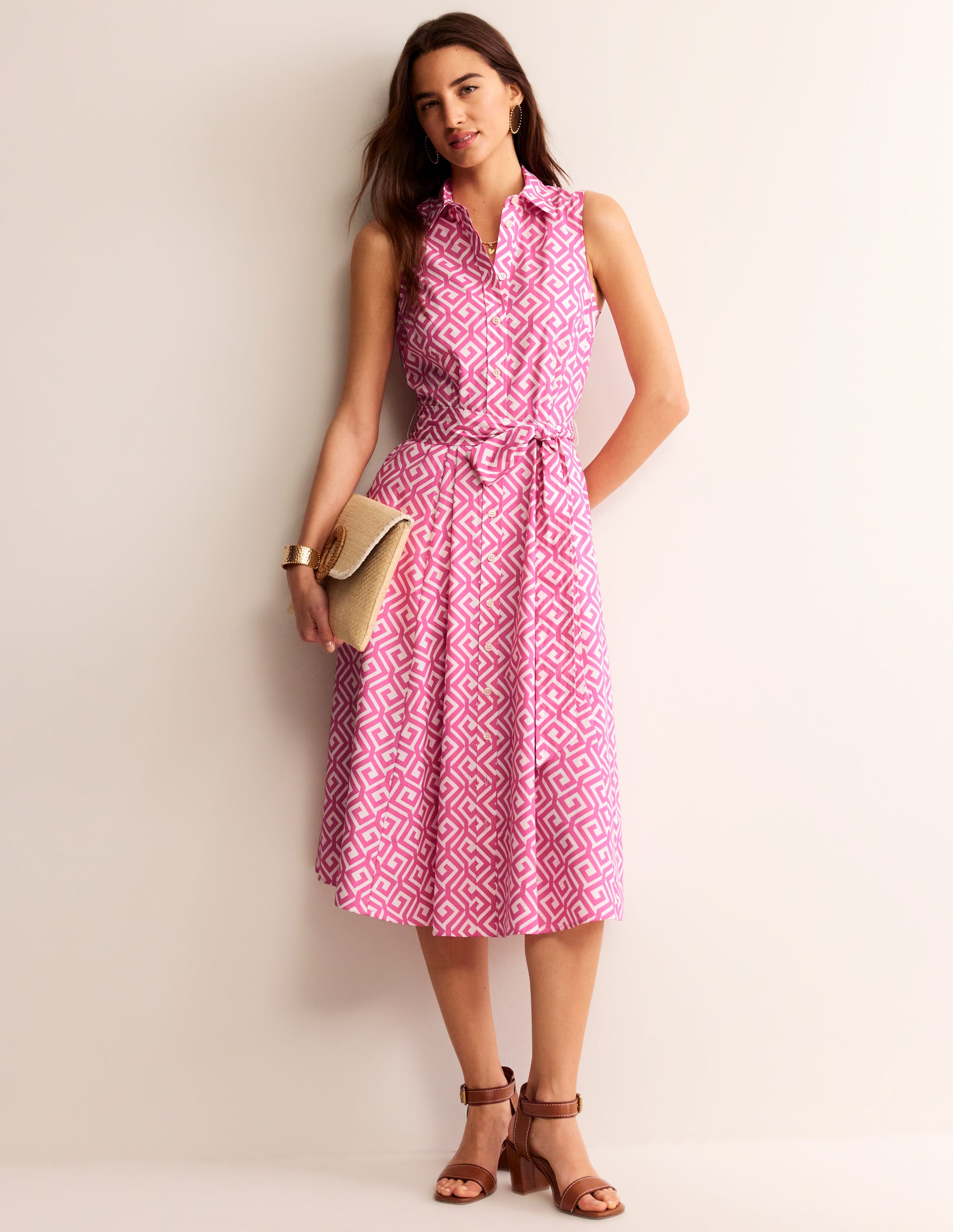 Amy Sleeveless Shirt Dress