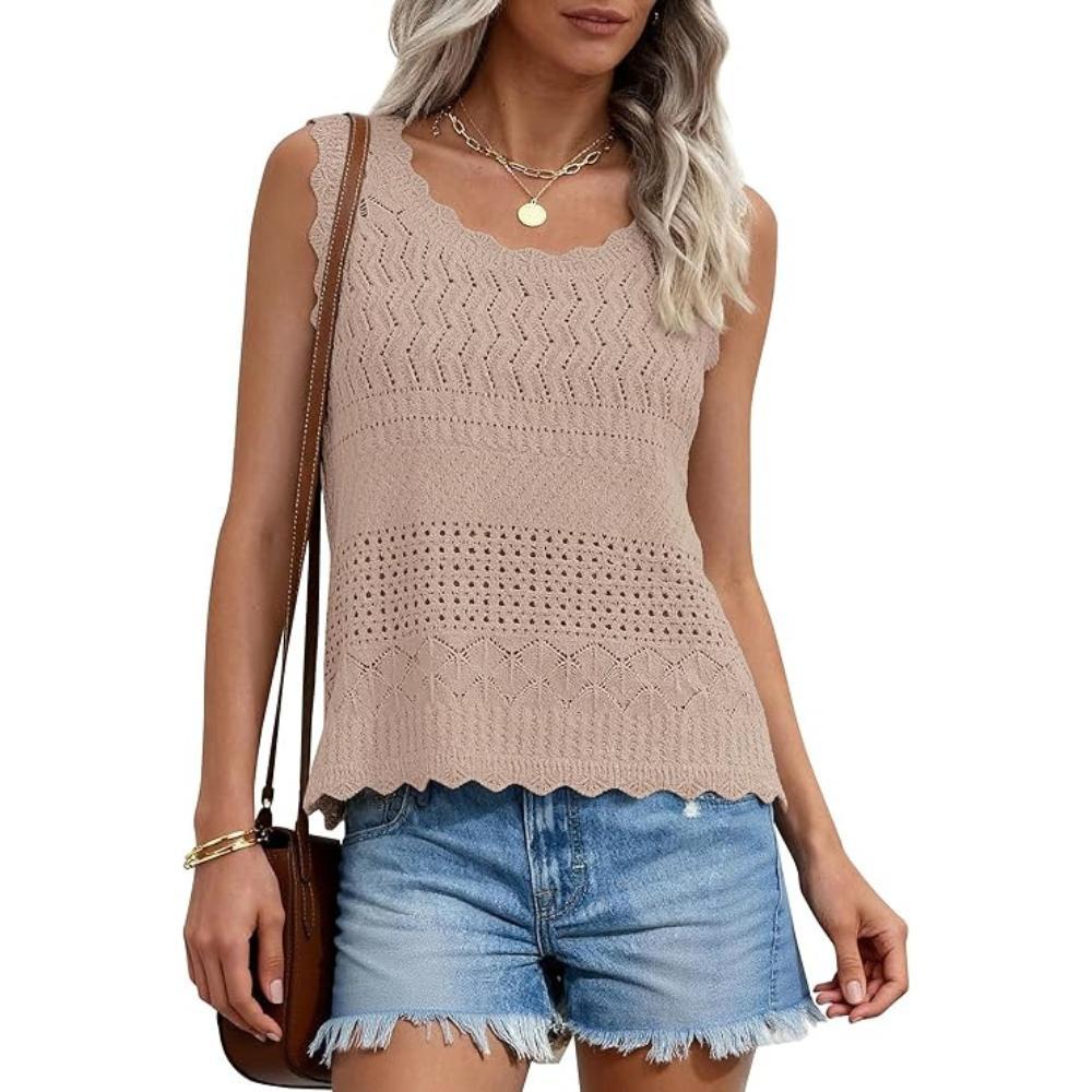 Women's Boho Beach Knit Crochet Tank Tops