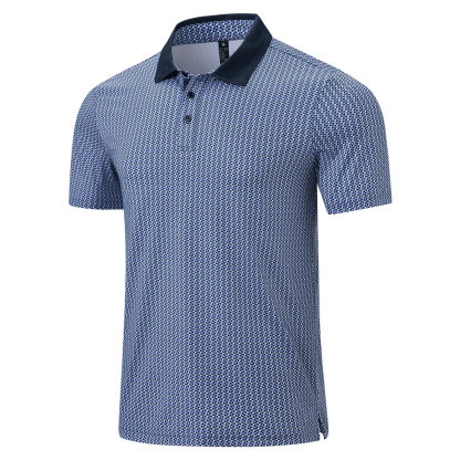 Men's Classic 3-Button Moisture Wicking Athletic Short Sleeve Golf Polo 