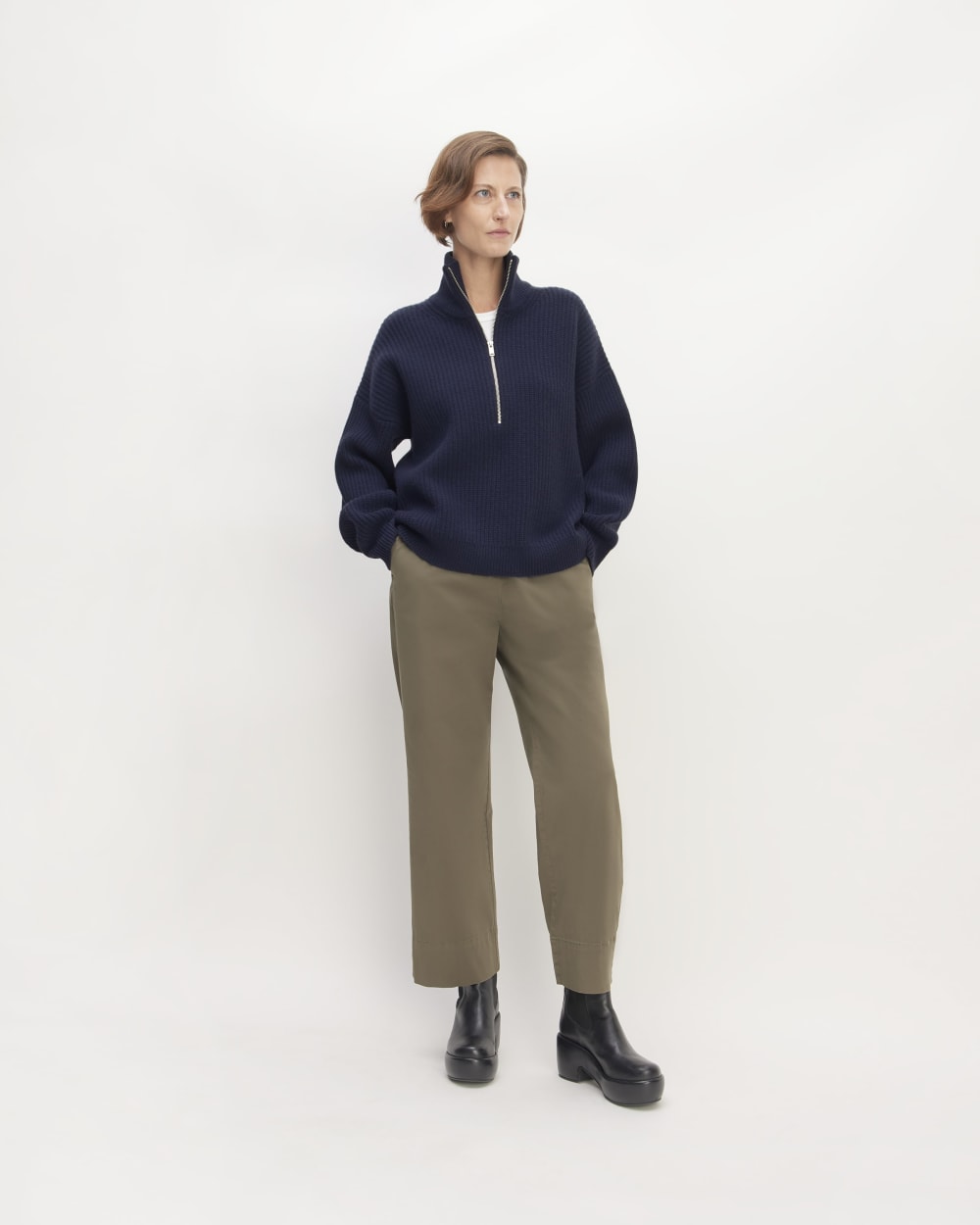 The Felted Merino Half-Zip Sweater