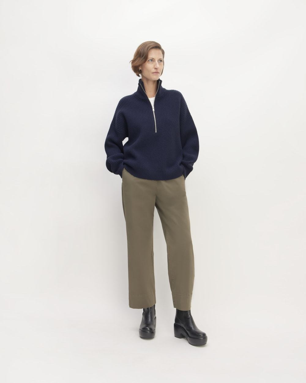The Felted Merino Half-Zip Sweater