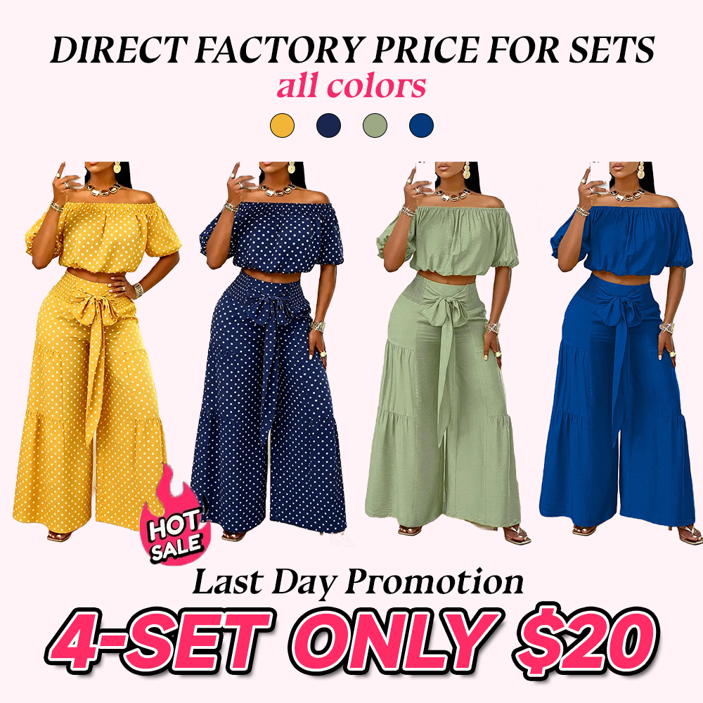 Women's Polka Dot Casual Chic Vacation Two-Piece Sets