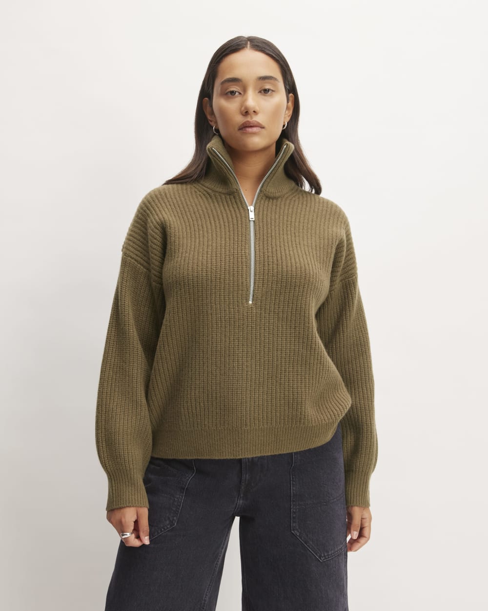 The Felted Merino Half-Zip Sweater