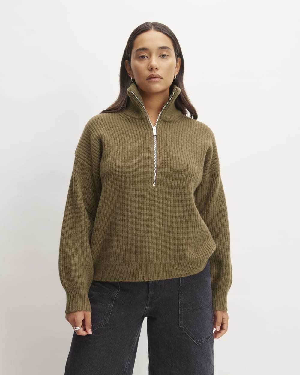 The Felted Merino Half-Zip Sweater