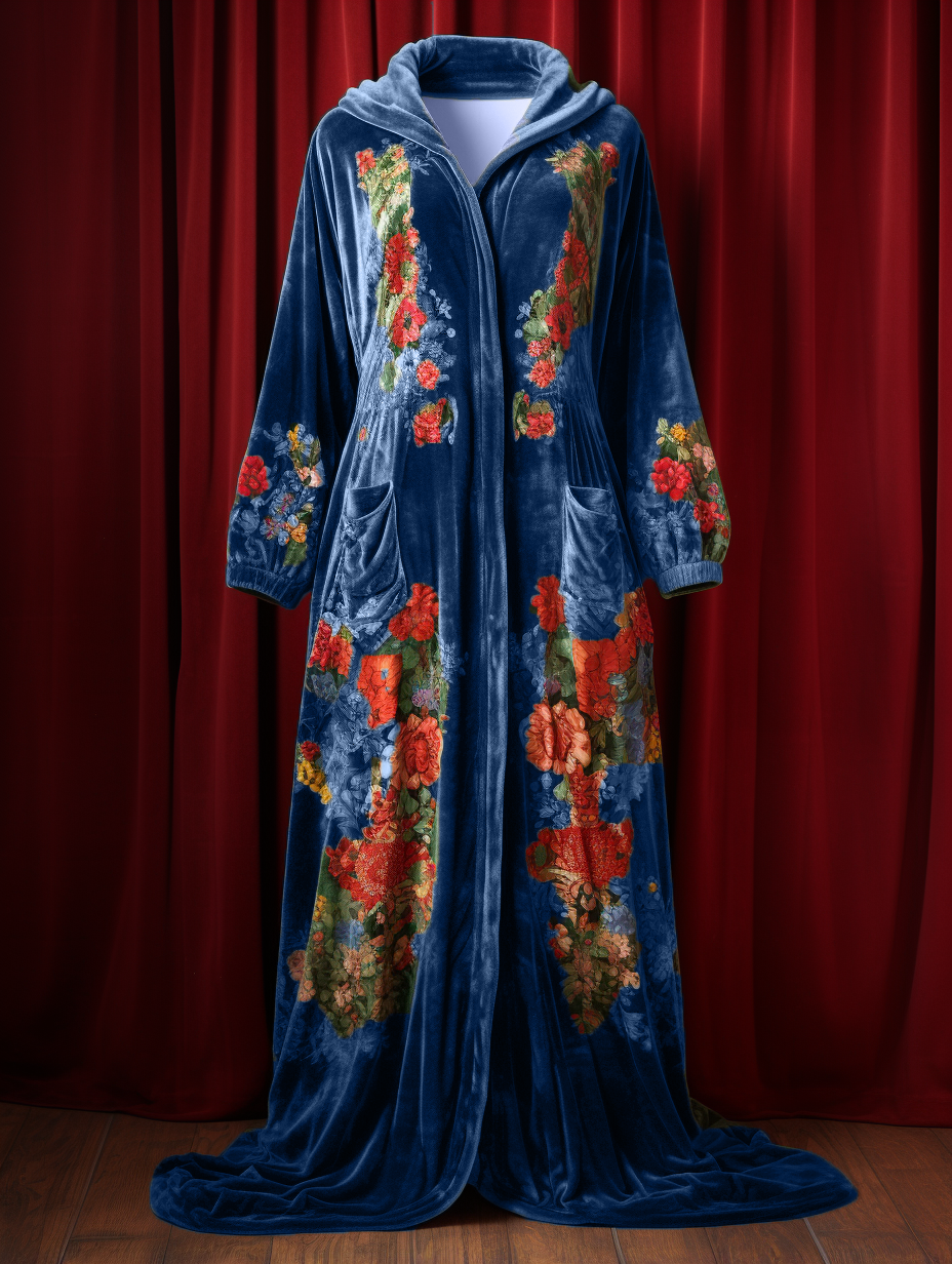 Green Floral Sleep Coat