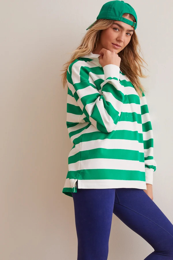 Line Up Striped Polo Top