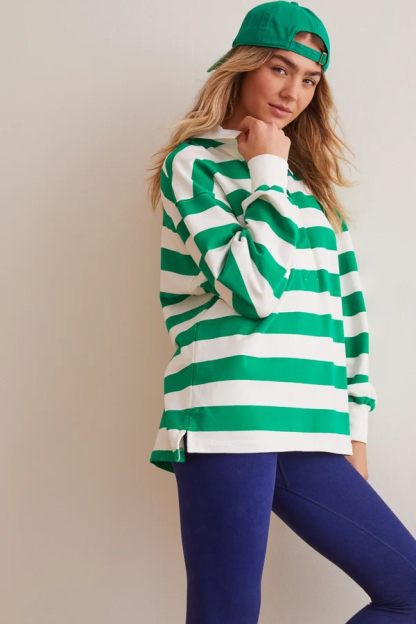 Line Up Striped Polo Top
