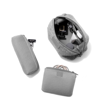 Hunter Toiletry Bag in Heather Grey, Large