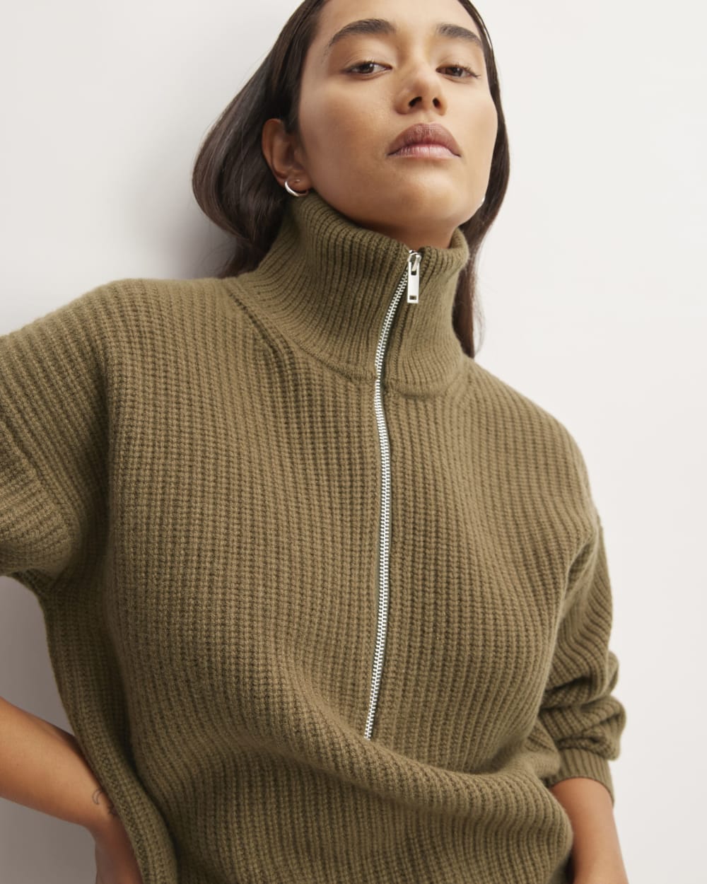 The Felted Merino Half-Zip Sweater