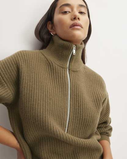 The Felted Merino Half-Zip Sweater
