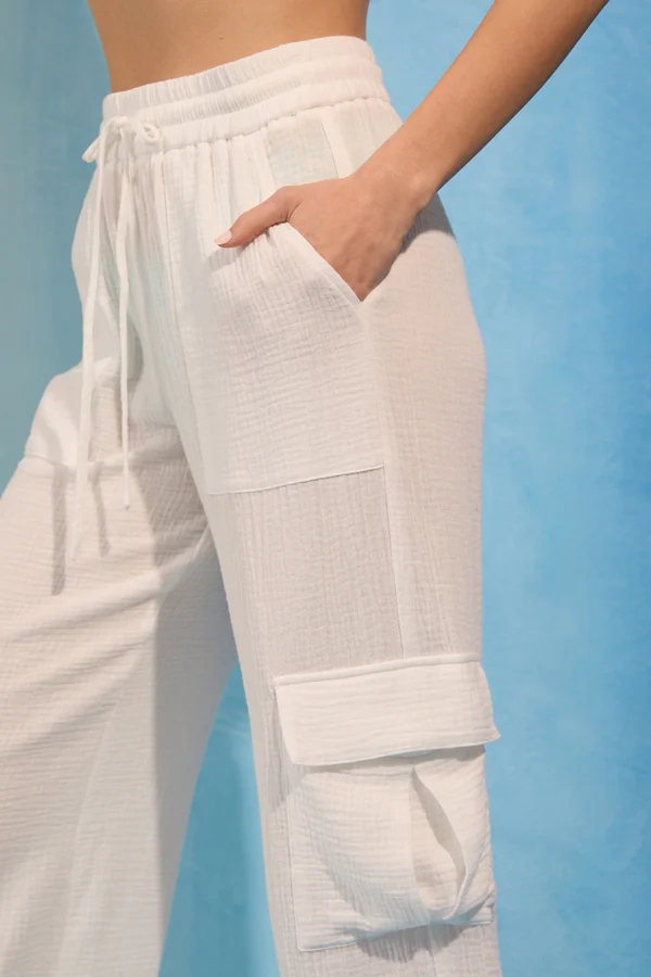 Check Out Gauze Cargo Pants