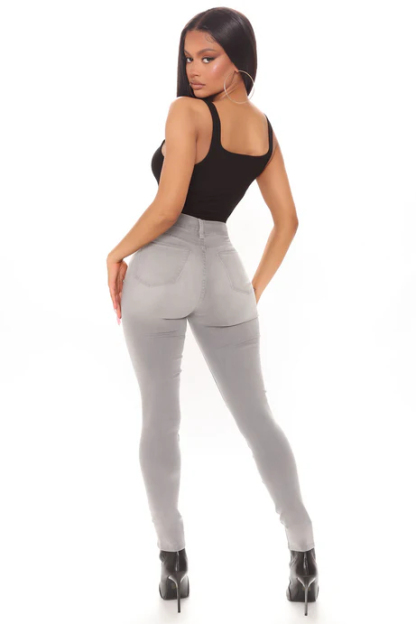 Thank Me Later Skinny Jeans - Grey