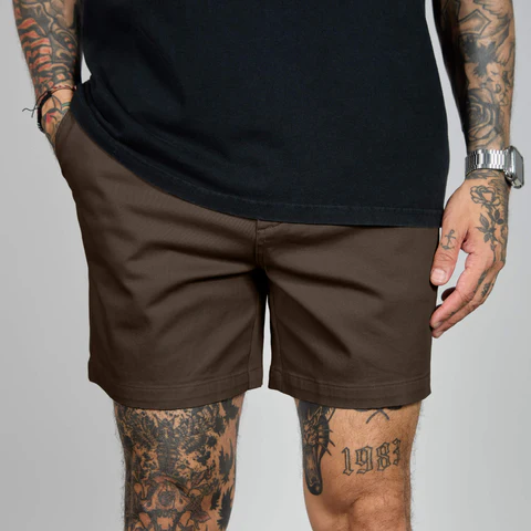 Men's Casual Stretch Twill Cotton Chino Shorts