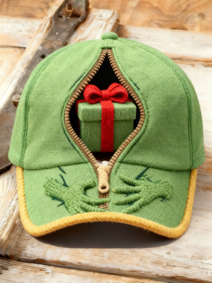 Unisex Funny Zipper Christmas Gifts Hat