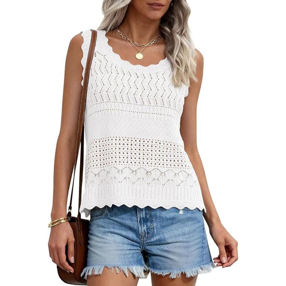 Women's Boho Beach Knit Crochet Tank Tops