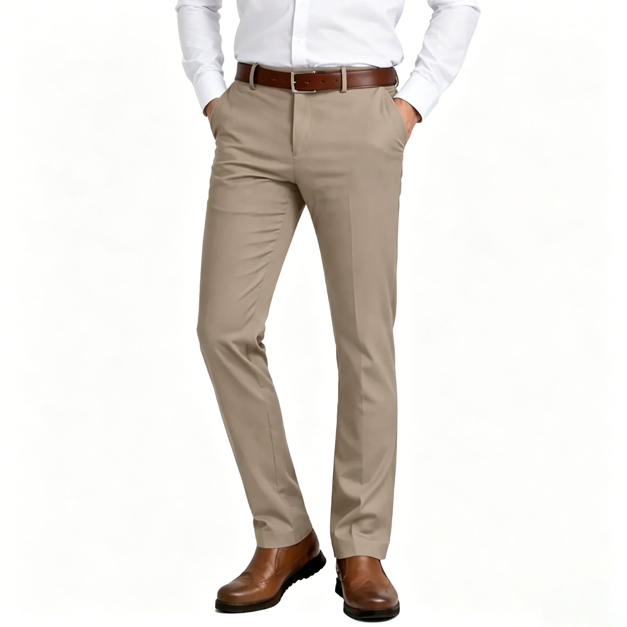 Men's Flex Stretch Slim Fit Dress Pants 
