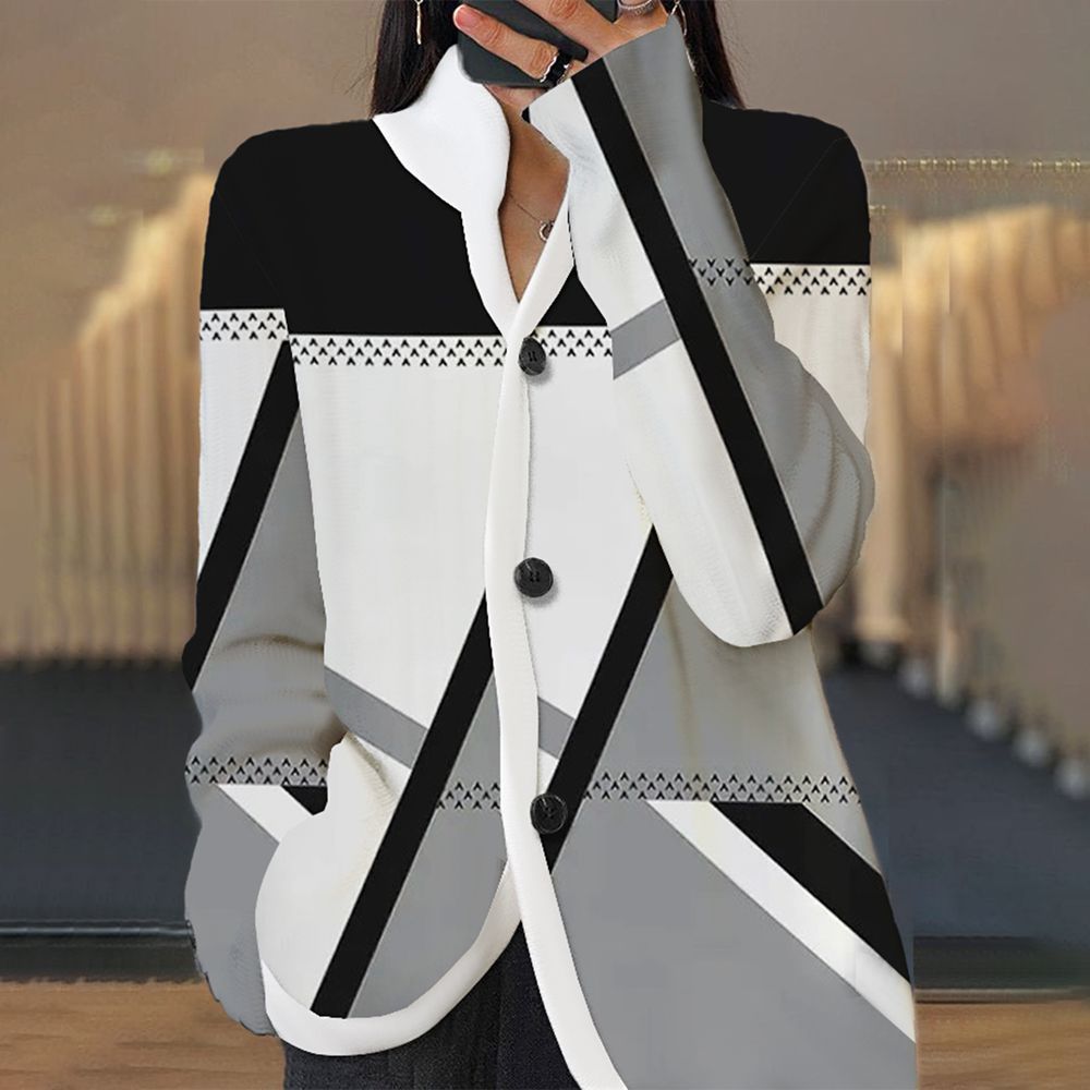 Distinctive Color Block V-Neck Shirt