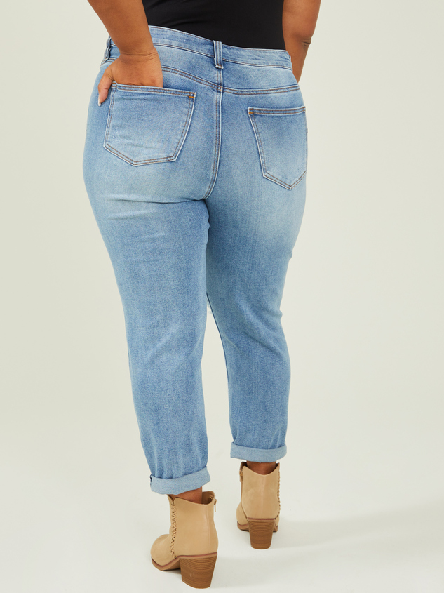 Destructed Girlfriend Jeans