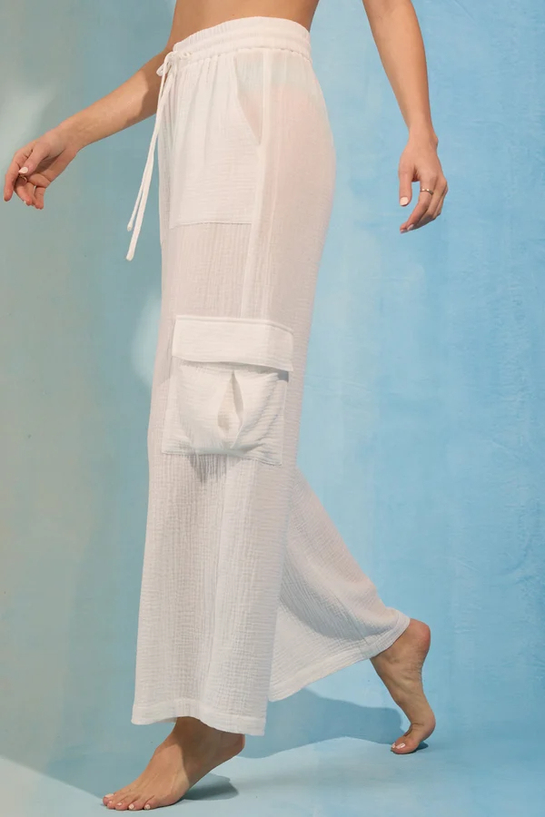 Check Out Gauze Cargo Pants