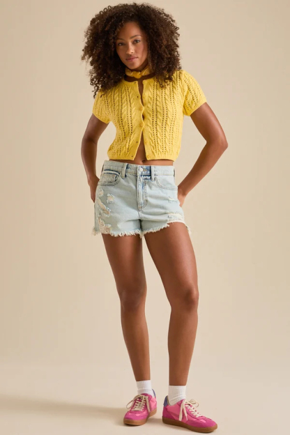 Ryanne Distressed Denim Shorts