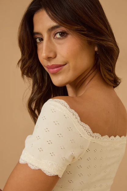 Everyday Seamless Eyelet Top