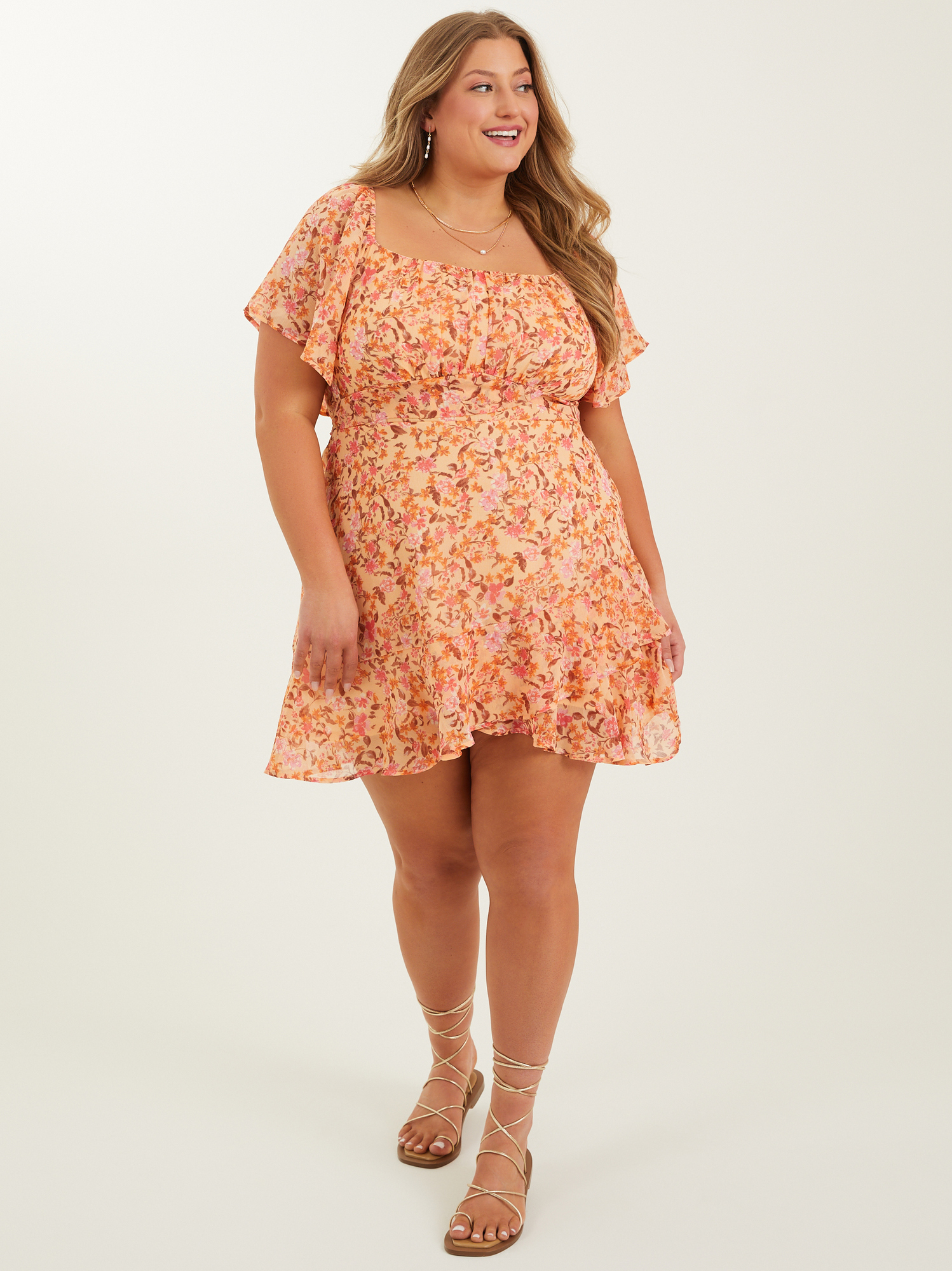 Annalie Crossover Waist Mini Dress