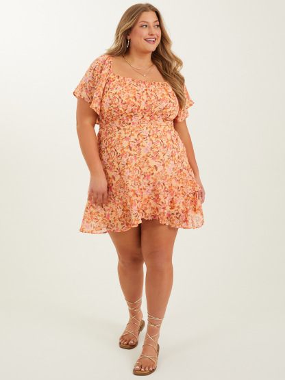 Annalie Crossover Waist Mini Dress