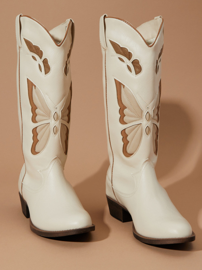 Monarch Butterfly Cut Out Boots