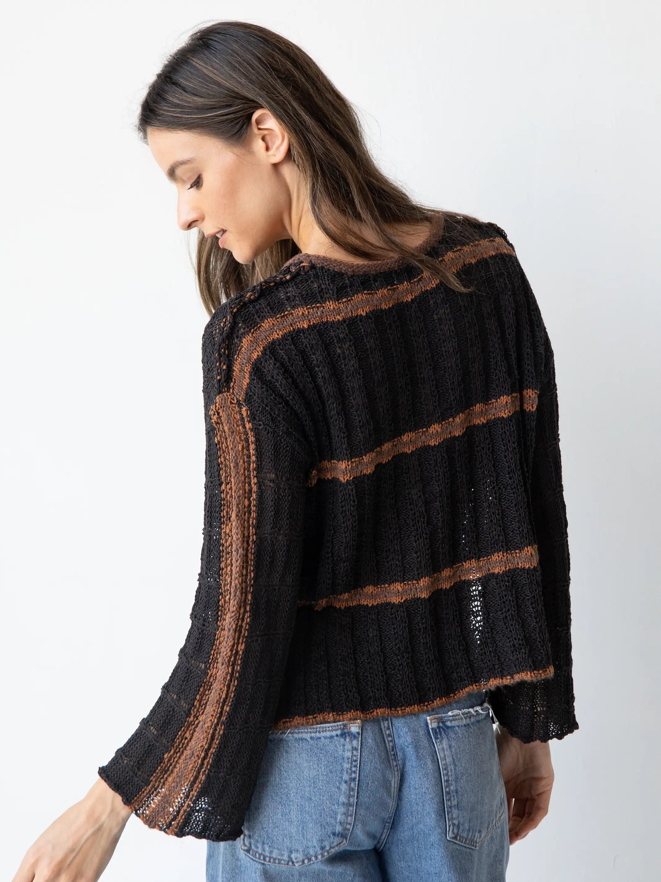 Monterey Tape Yarn Sweater - Black