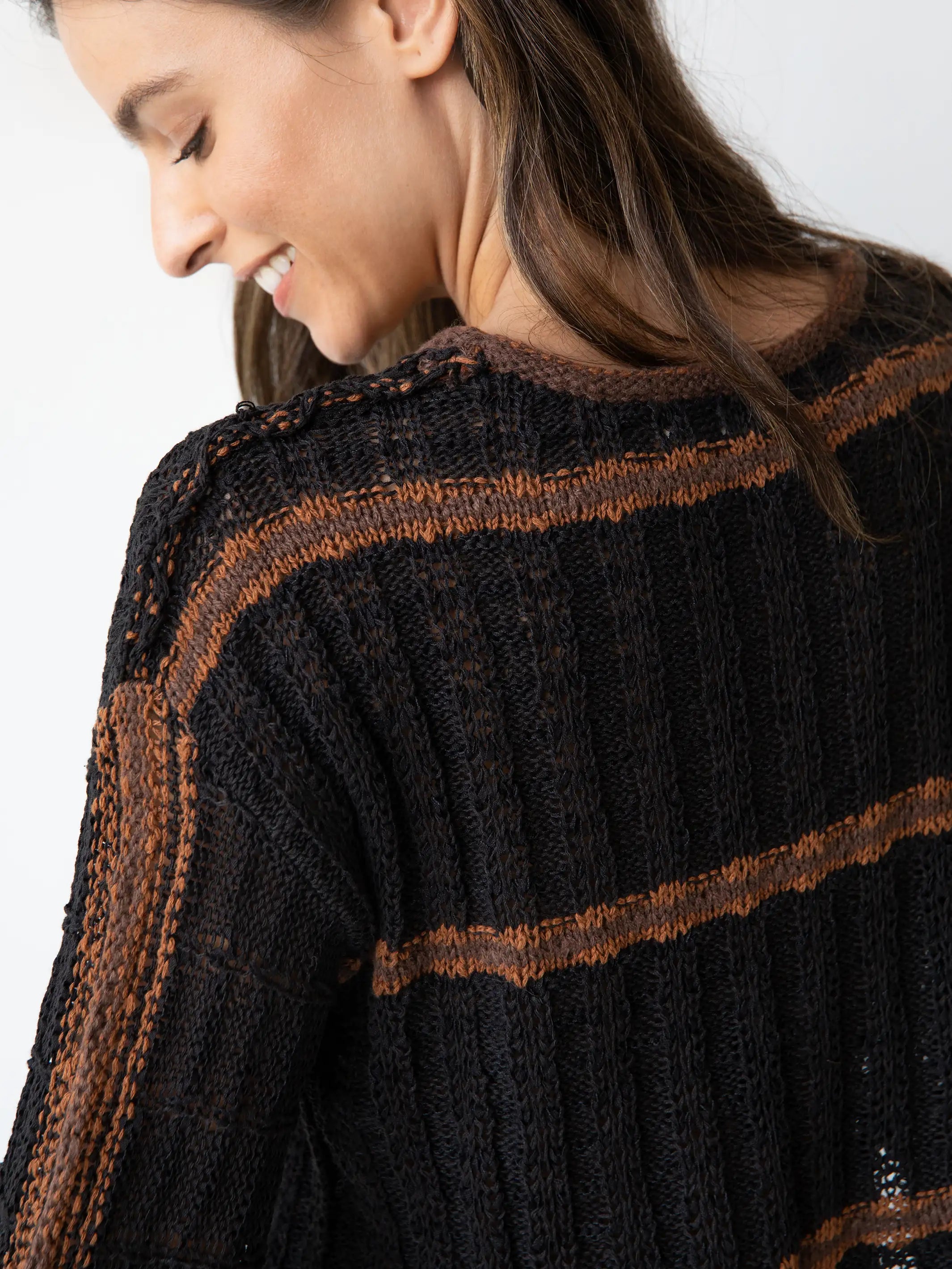 Monterey Tape Yarn Sweater - Black