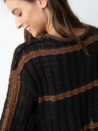 Monterey Tape Yarn Sweater - Black