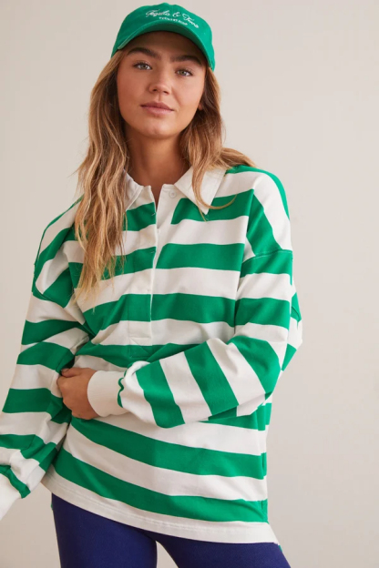 Line Up Striped Polo Top