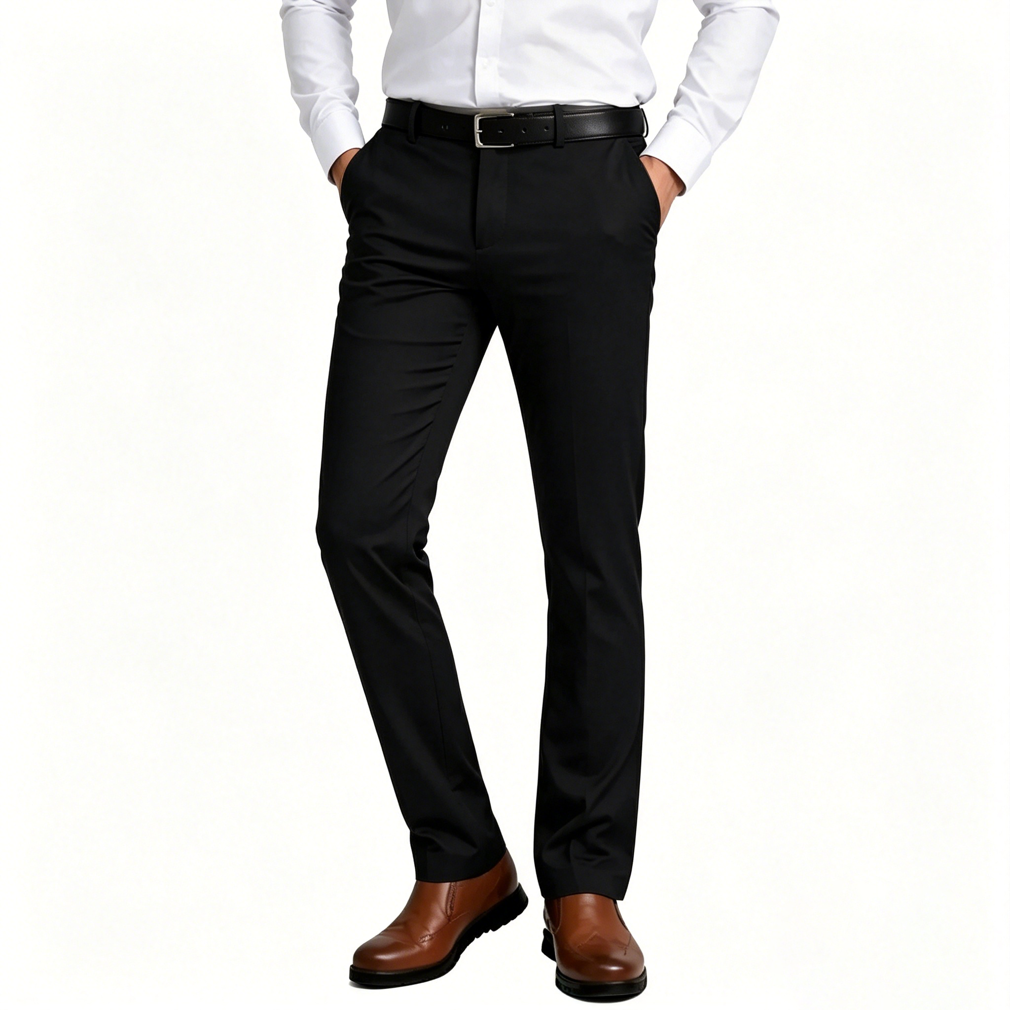 Men's Flex Stretch Slim Fit Dress Pants 