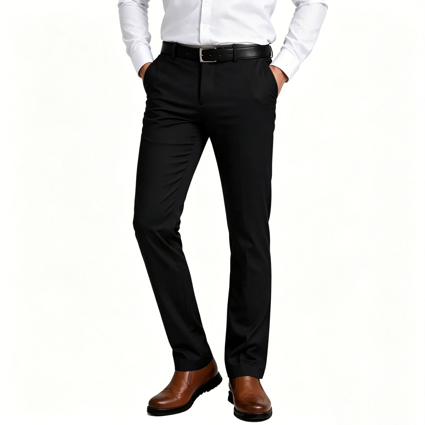 Men's Flex Stretch Slim Fit Dress Pants 