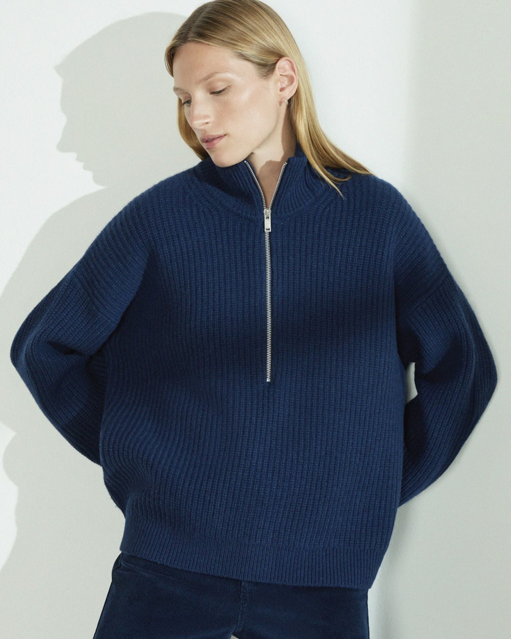 The Felted Merino Half-Zip Sweater